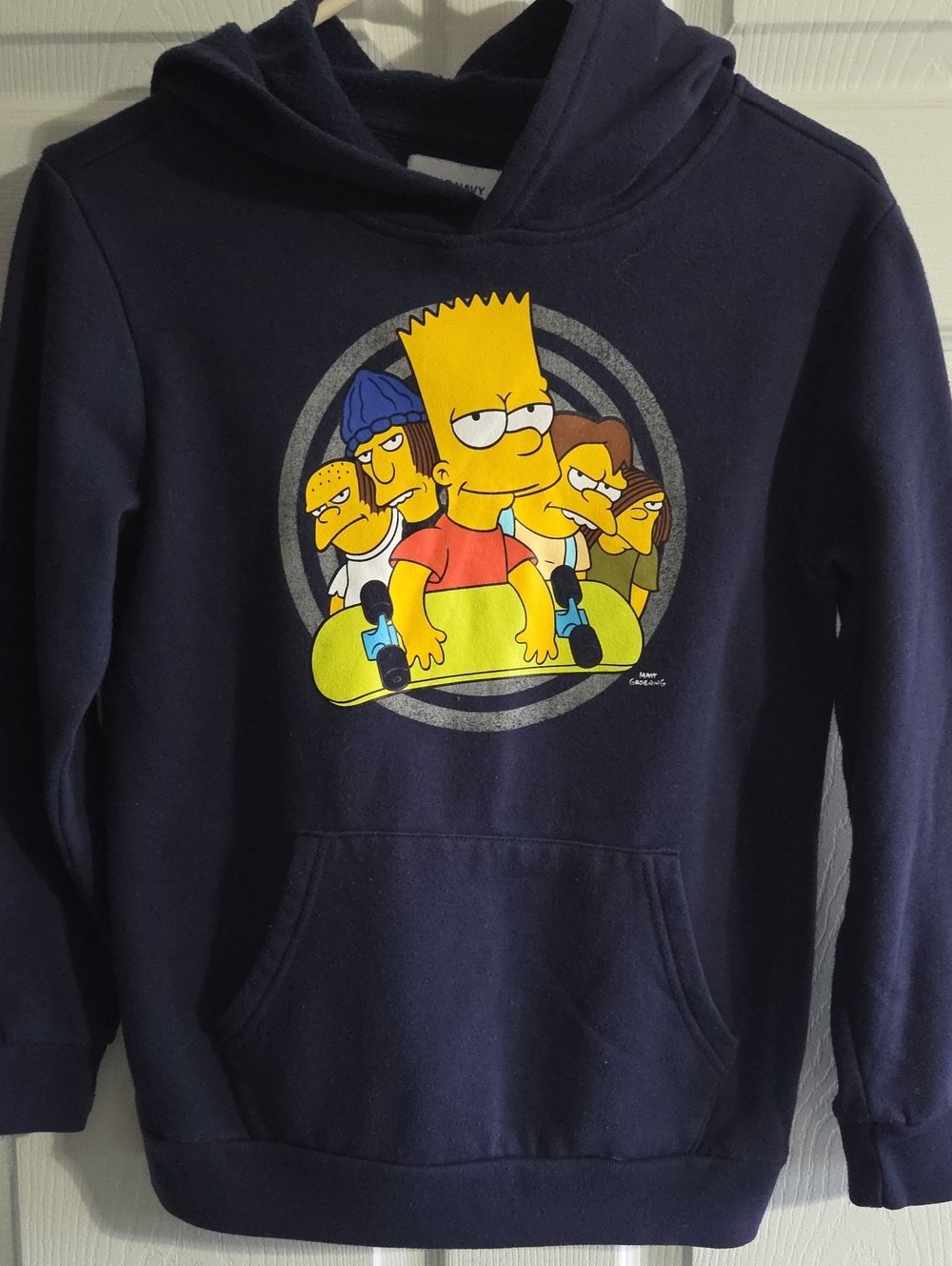 Kids Navy The Simpsons Bart Skate Hoodie